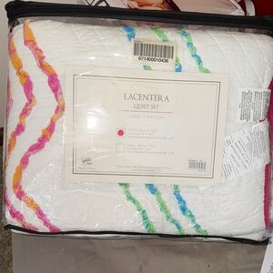 Lacentera Colorful Quilt Set - Twin Size NWT